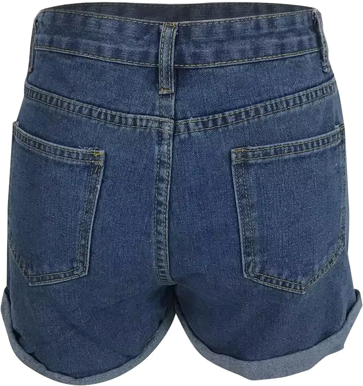 Women Denim Shorts Stretchy Mid High Waisted Summer Beach Plus Size Casual Trendy Ripped Loose Fit Hot Short Jeans