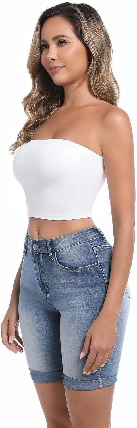 Womens Casual Summer Ripped High Waisted Denim Shorts Stretch Distressed Frayed Raw Hem Jean Shorts